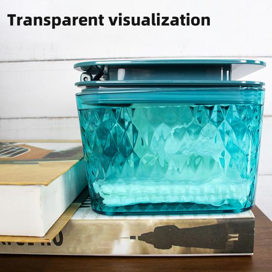 Диспенсер для салфеток Коробка для хранения Большой вместимости Пыленепроницаемый Защита от влаги Прозрачный дизайн Коробка-кейс для ванных салфеток