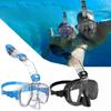 Snorkel and Diving Mask Foldable Anti-Fog Diving Mask Set with Full Dry Top System Adults Diving Goggles Diving Camera Support