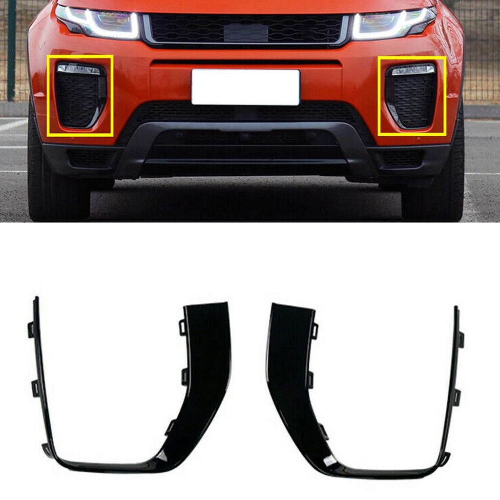 LR079387 LR079375 Side Bumper Air Vent Hood Lamp Trim Front Fog Light Cover Frame For Land Rover Range Rover Evoque 2016-2019