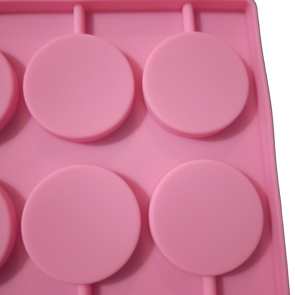 1 Pcs Ice Cookie Biscuit Mold Pan Silicone Cake Molds Pudding Jelly Candy Cake Chocolate Soap Bakeware Round Lollipop Mould