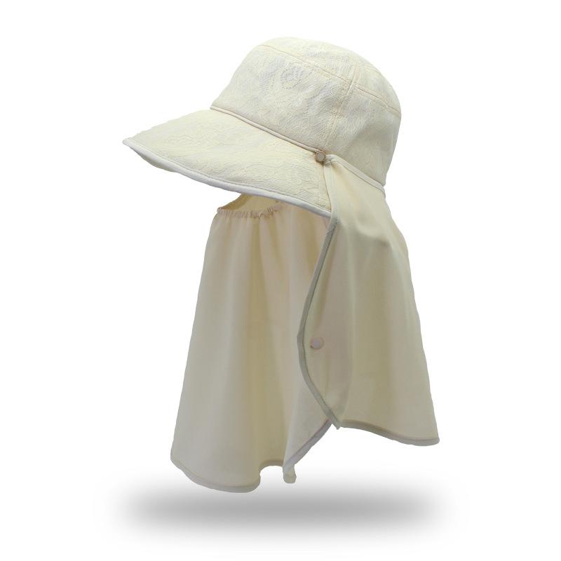 Three-purpose Mask Shawl Sun Hat 360 Degree Sun Protection Travel Beach Lady Big Brim Hat Fisherman Hat