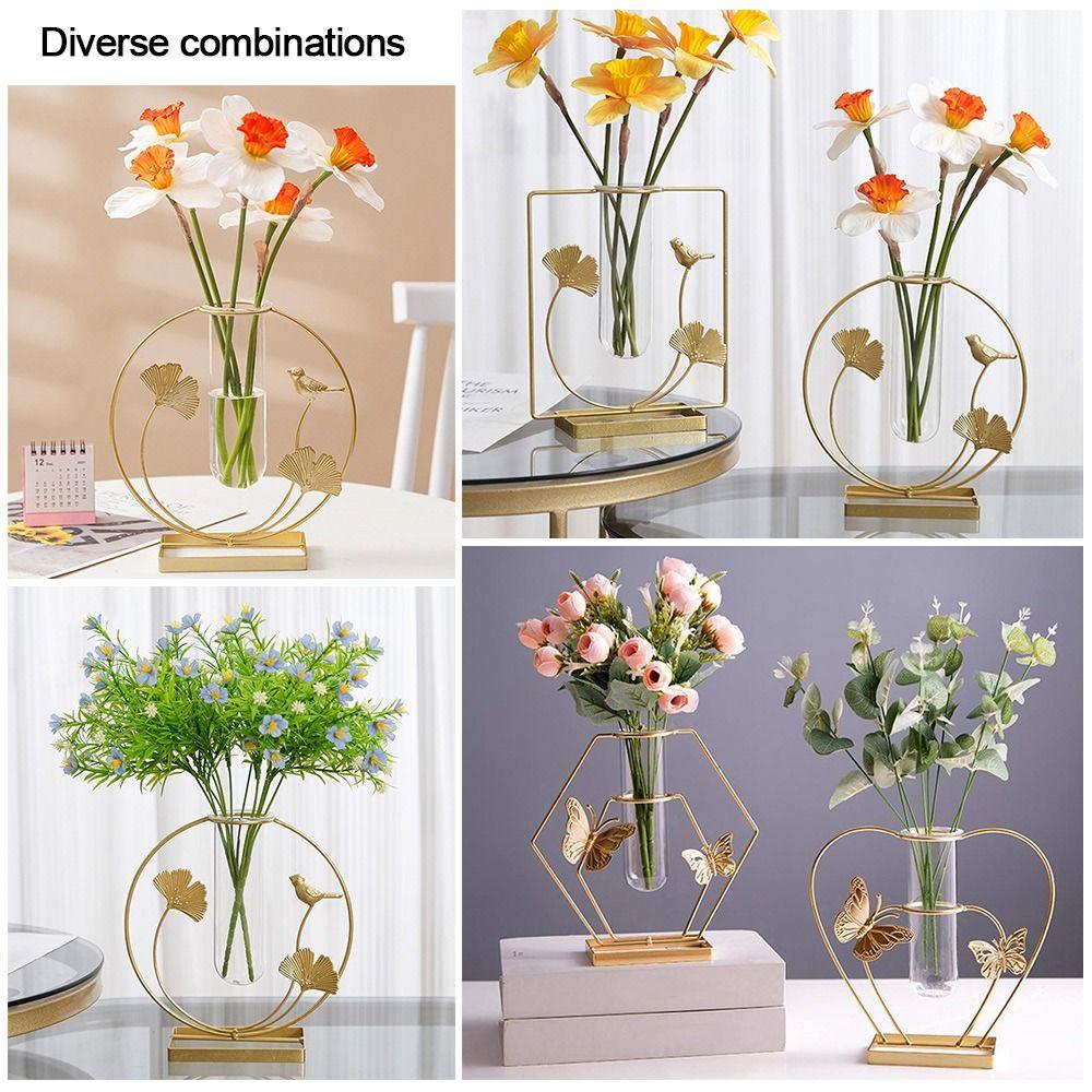 Plant Flower Pot Wedding Decoration Vases Metal Hydroponic Vase Ornaments