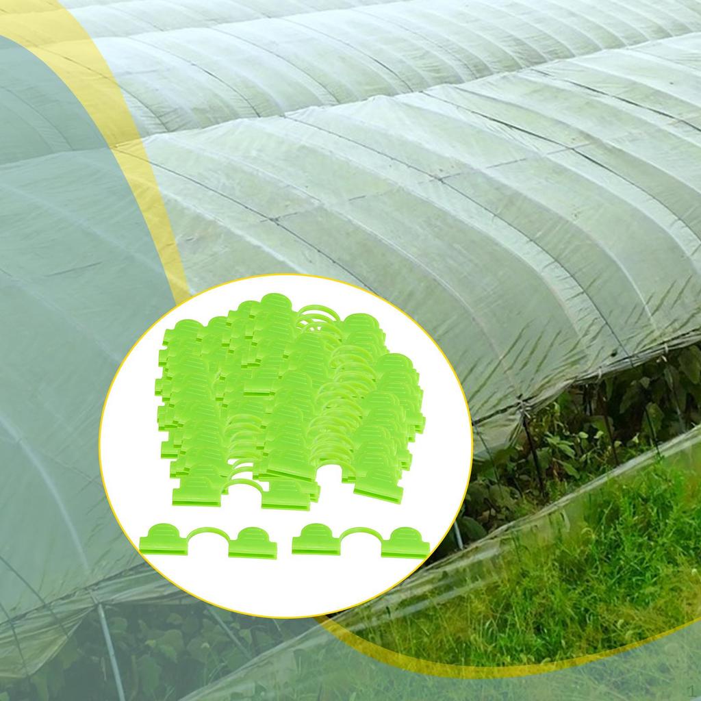 100 штук Зажимы для тепличной пленки Садовые постройки Зажим для трубы Принадлежности Многоразовый Зажим для трубы каркаса