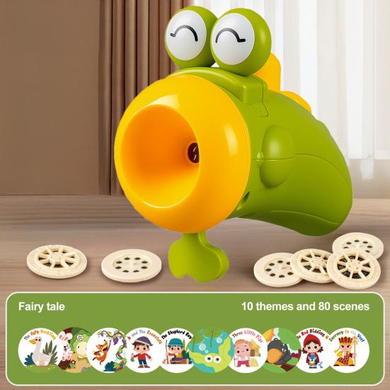 Детский фонарик-проектор игрушка 10 дисков 80 изображений раннее развитие электрический проецируемый фонарь малыши животное сказка здравый смысл обучающая игрушка