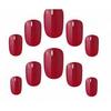 Polished Colour 24 Nails With Glue Squoval Rich Red