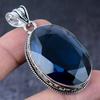 Natural Indicolite Tourmaline Handmade 925 Sterling Silver Pendant 2.29" o6D20