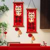 Chinese Style New Year Fu Character Pendant Wooden New Year Lucky Decoration  New Year Gift