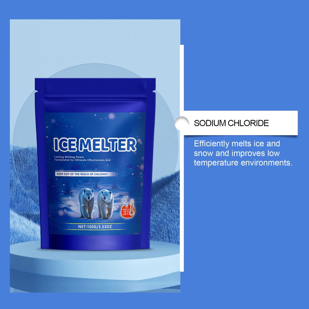 Ice and Snow Melter Fast Acting Salt Based Ice Melter Safer for Melting On Concrete Plants Shoes Driveway and Metal