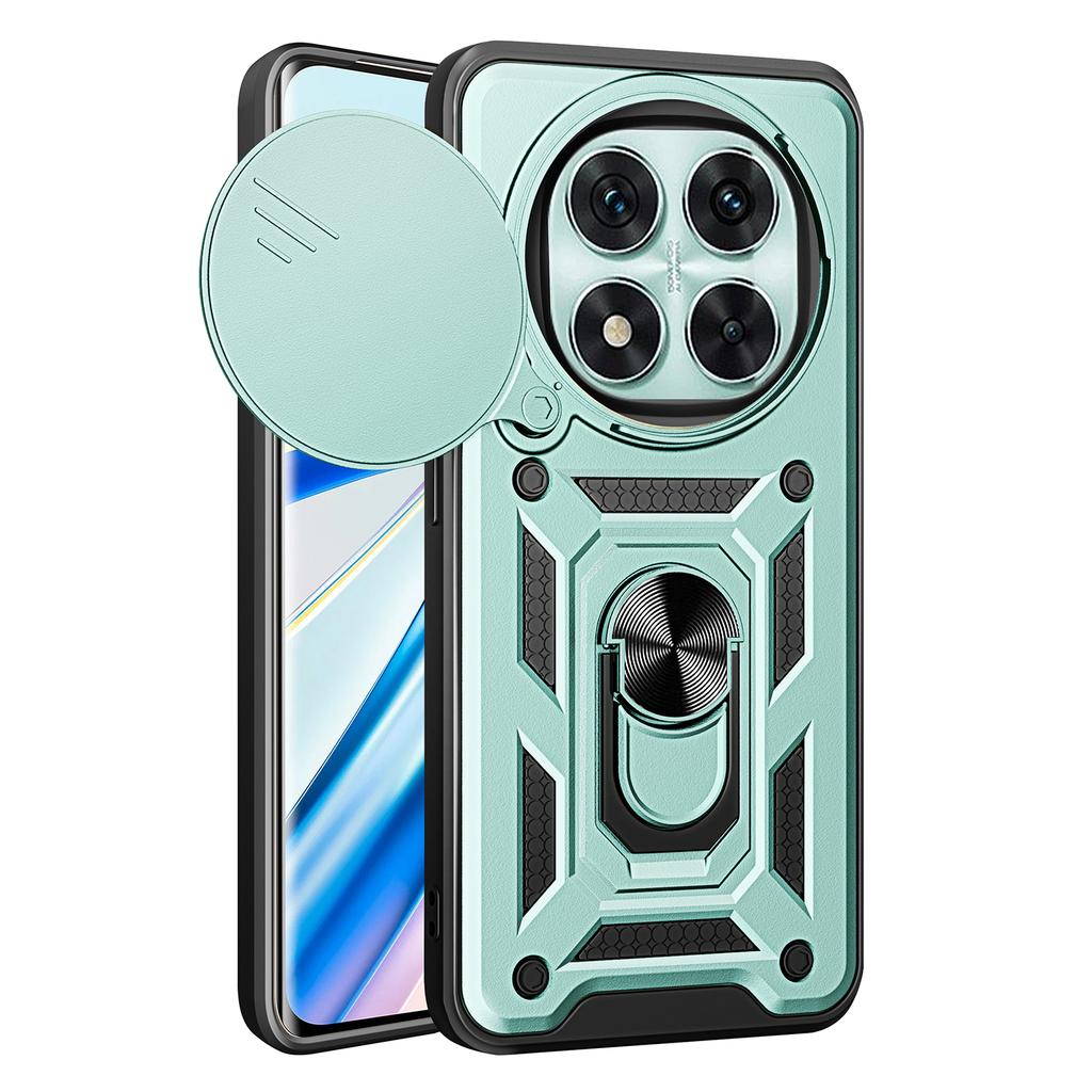 AMORUS Чехол для Xiaomi Redmi Note 14 Pro 5G/Poco X7 5G с подставкой, PC+TPU чехол для телефона со шторкой для камеры