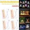 1Pcs Resin Display Lighted Base Warm White/White/Multicolor Rectangle Wooden LED Light Base for Display Crystal Glass Night Lighted Base DIY