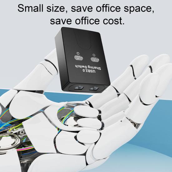 USB KVM-переключатель Выход 2 в 1 Высокоскоростная передача данных с кнопочным разъемом Play Простое управление устройствами для совместного использования компьютера Мышь Клавиатура Принтер