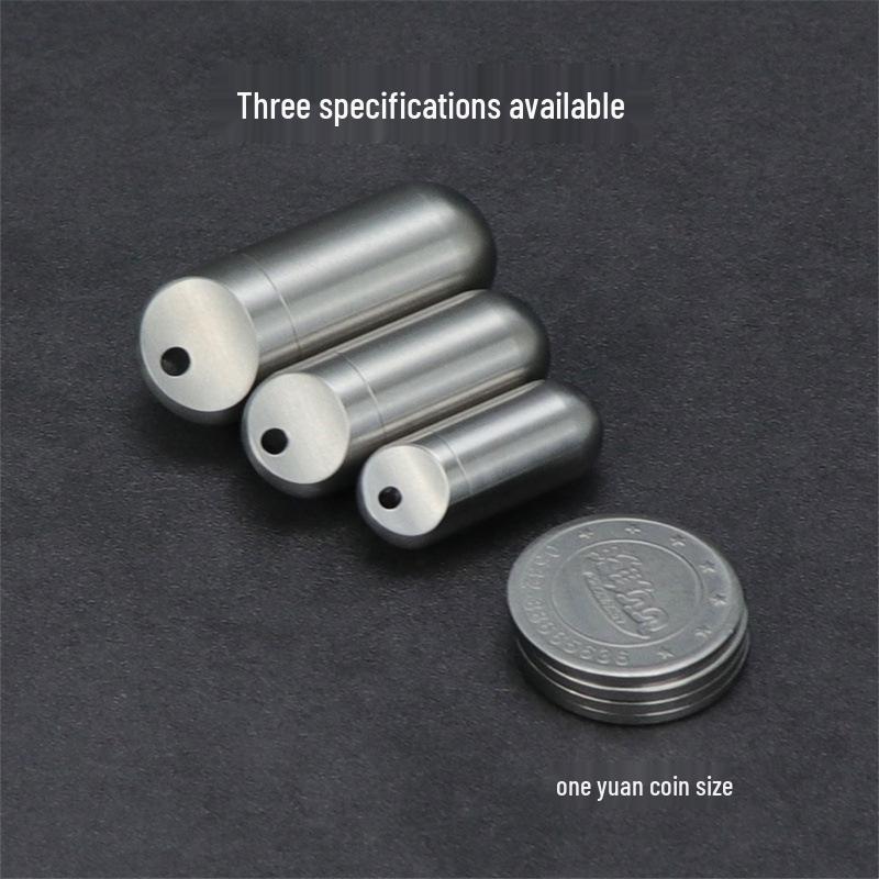 Водонепроницаемая портативная бутылочка для таблеток из титанового сплава - Маленькая герметичная уличная капсула для лекарств