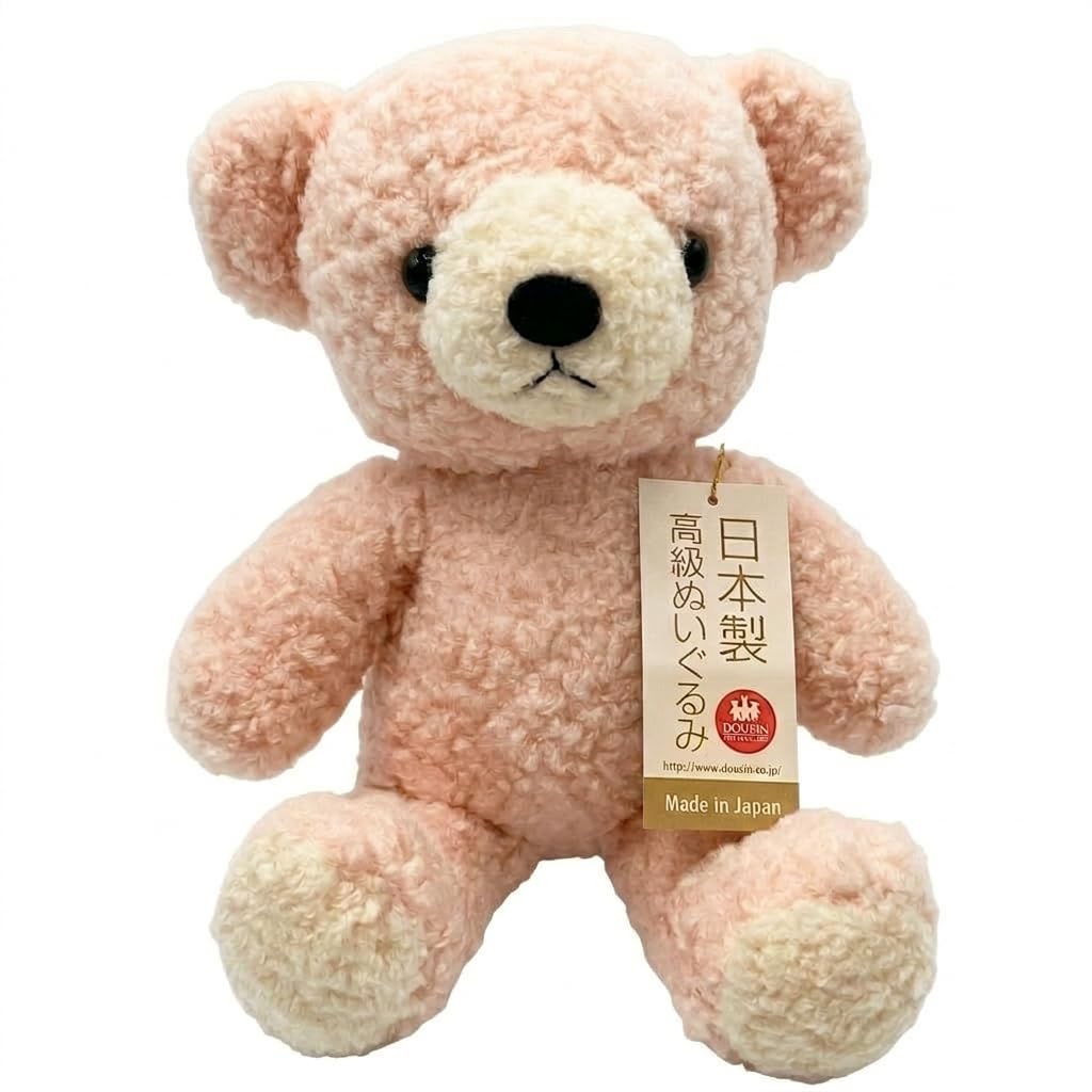 Doshin Japan-made Teddy Bear Plush Toy Fluffy M 29cm Rose Color