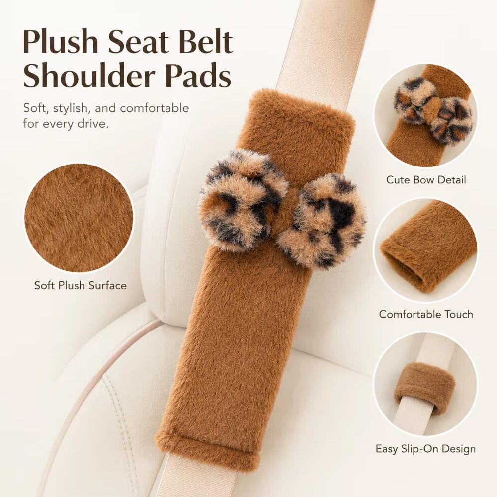 Soft Fluffy Car Seat Belt Shoulder Pads Durable Car Seat Belt Cover Seat Belt Accessories