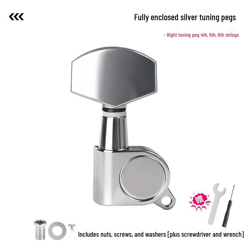 Металлические колки для акустической гитары с деревянным инструментом для нанизывания струн - Полностью закрытые аксессуары для классической гитары