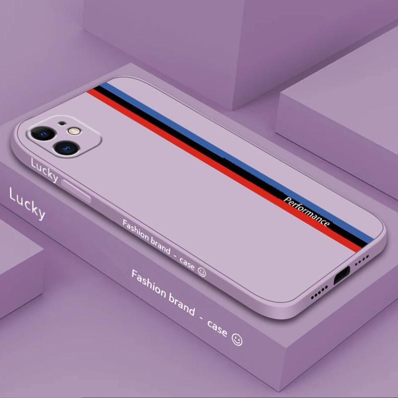 Luxury Fashion Case For Iphone 14 13 11 12 Pro Max XR XS X 6 7 8 Plus SE Case Straight Edge Soft Liquid Silicone Protective Cover