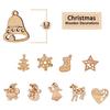 100Pcs/Set Christmas Decorations Environmental Protection Natural Retro Color Cartoon Wood Chips