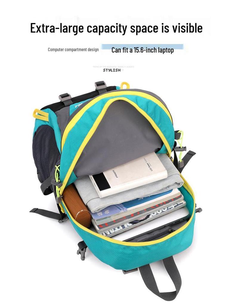 Men's Water-Resistant Outdoor Hiking and Camping Backpack