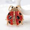 Creative Seven-Spotted Oil Beetle Brooch Shirt Jacket Apparel Cartoon Pin
