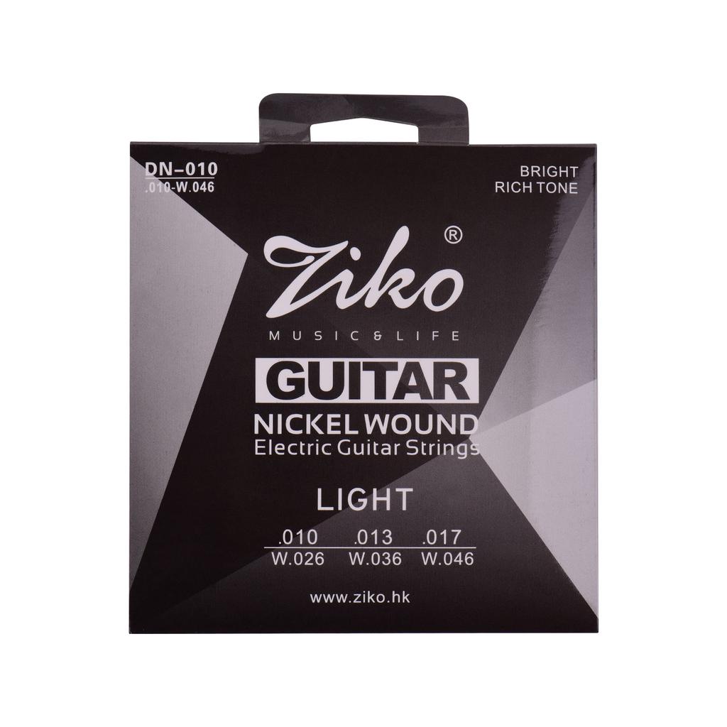 ZIKO Normal Light Guitar Strings for Electric Guitars Hexagonal Core Namo Coating Nickel