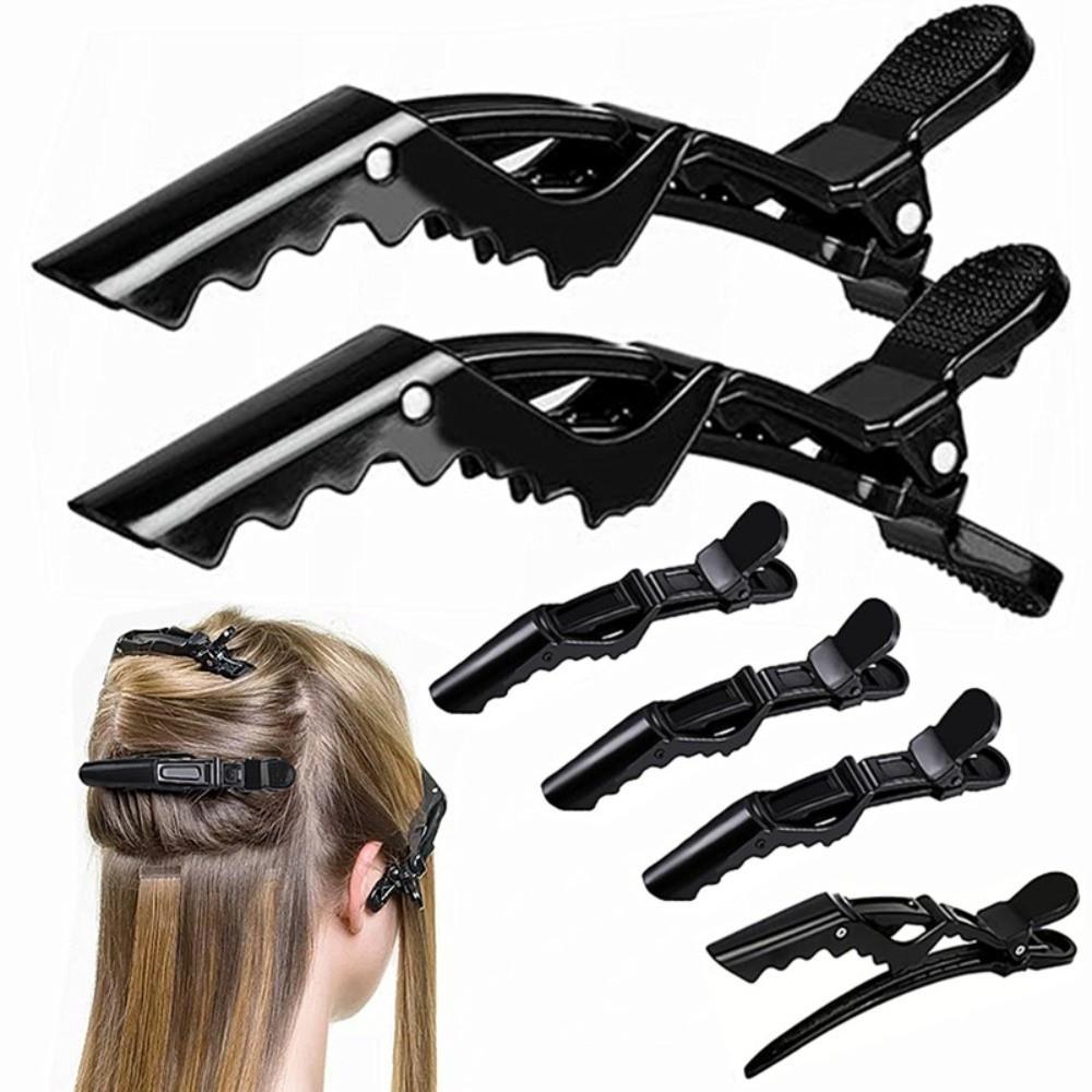 6Pcs Black Alligator Hair Clips Colorful Hairdressing Hair Grip Hair Styling Tools