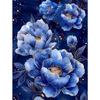 5d DIY Алмазная картина, вышивка крестом, синий пион, цветок, алмазная вышивка, мозаика, полный круглый дрель, домашний декор