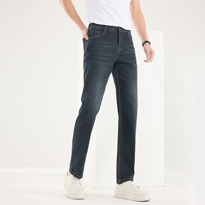 Мужские повседневные джинсы прямого кроя со средней посадкой