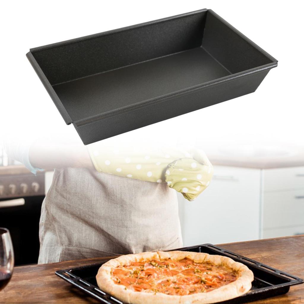Detroit Styled Pizza Pan Baking Sheet Food Tray Nonstick Easy Clean Pre Seasoned Bakeware Deep