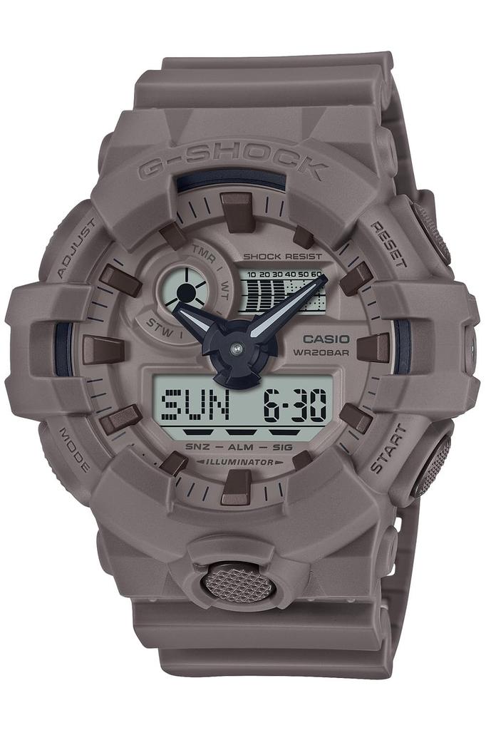 Часы Casio G-Shock (Официальный японский продукт) GA-710GB-1AJF Мужские Серия Черный / Натуральный цвет GA-700NC-5AJF Мужские Коричневый