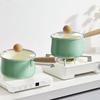 Mini Ceramic Glaze Milk Pot Non-stick Baby Food Pot Cookware Saucepan Stove