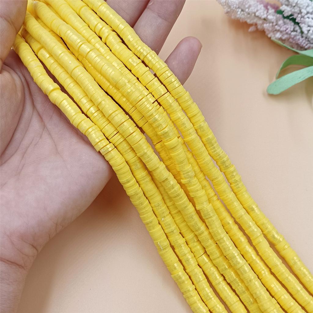 Высококачественные бусины в 1 нить для изготовления ювелирных изделий из полимерной глины, ожерелья, самодельные разделительные бусины, 350 шт., 12 цветов, модные браслеты, 6 мм, перламутровый порошок