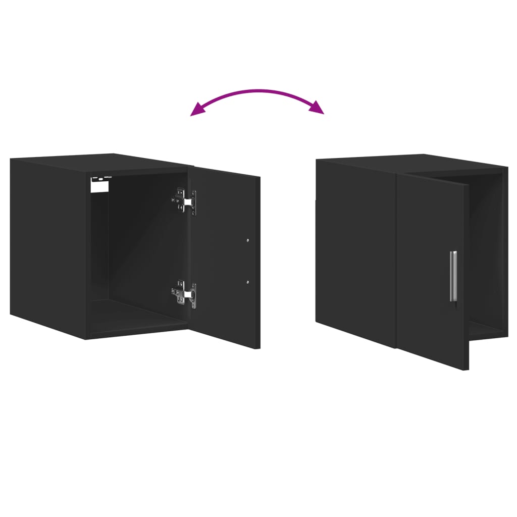 Wall Mounted Cabinet Black 30 x 42.5 x 40 cm Engineered Wood
