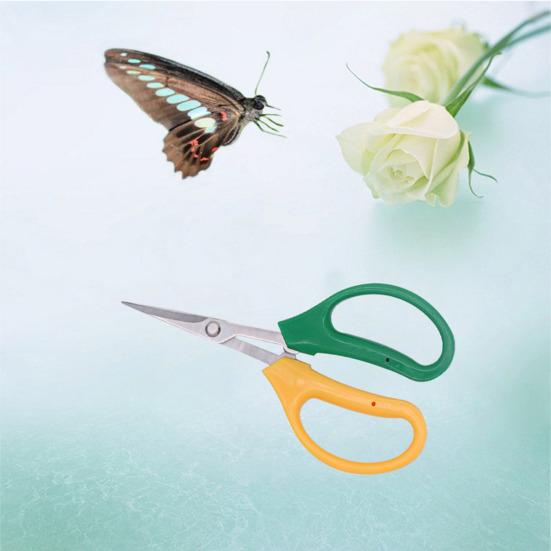 Ножницы для обрезки из нержавеющей стали с мягкой ручкой, многофункциональные садовые ножницы с наклоном