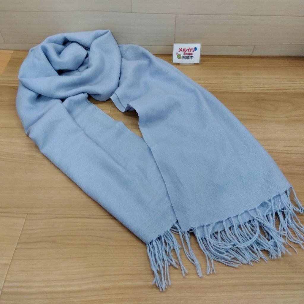 Б/у Шарф-палантин Loro Piana Sax Blue Большого размера с бахромой Смесь 70% кашемира 30% шелка Б/у Бесплатная доставка 4158
