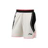 Li Ning Sports Basketball Series Breathable Casual Basketball Shorts Men Shorts White AAPR241-2