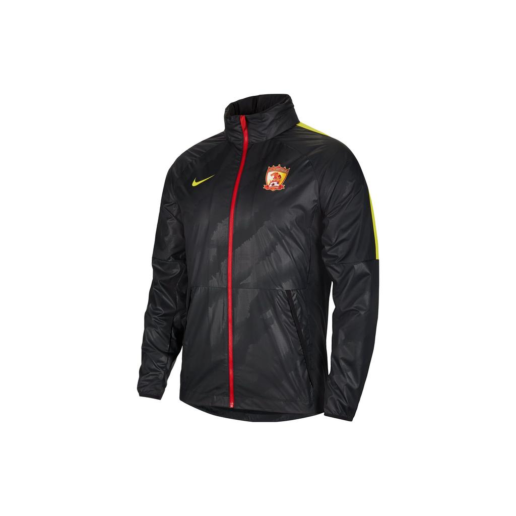 Nike AWF Stand Collar Long Sleeve Zipper Sports Casual Football Jacket Men Jacket Black Yellow Sport-Red CT6602-010