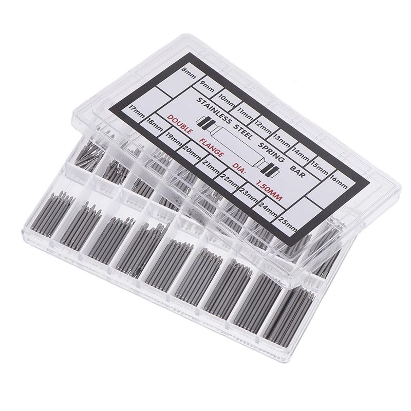 360 шт./компл. 8-25 мм ремешок для часов ремешок заколка звено штифт часовщик ремешок пружинные стержни ремешок звено штифты стальной ремонтный комплект инструменты