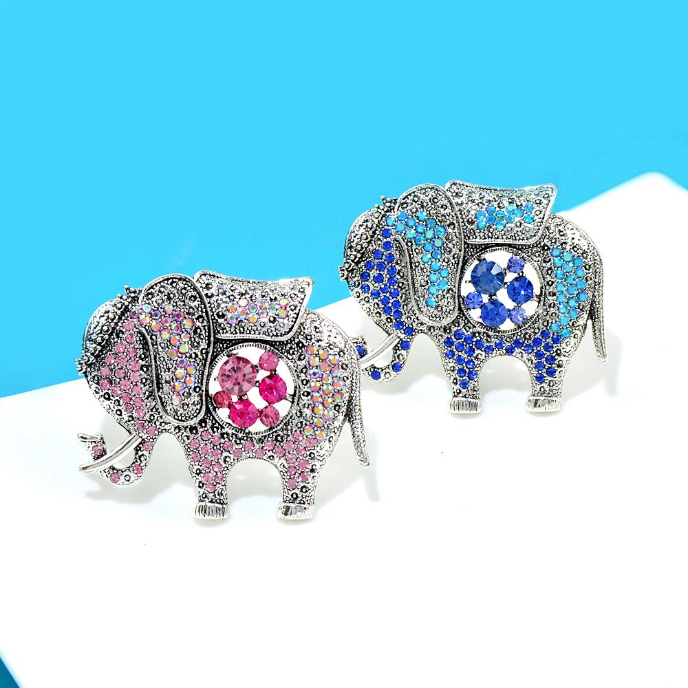 Новые большие броши в виде слона со стразами для женщин, 2 цвета в наличии, ювелирные изделия в виде животных, аксессуары для зимнего пальто