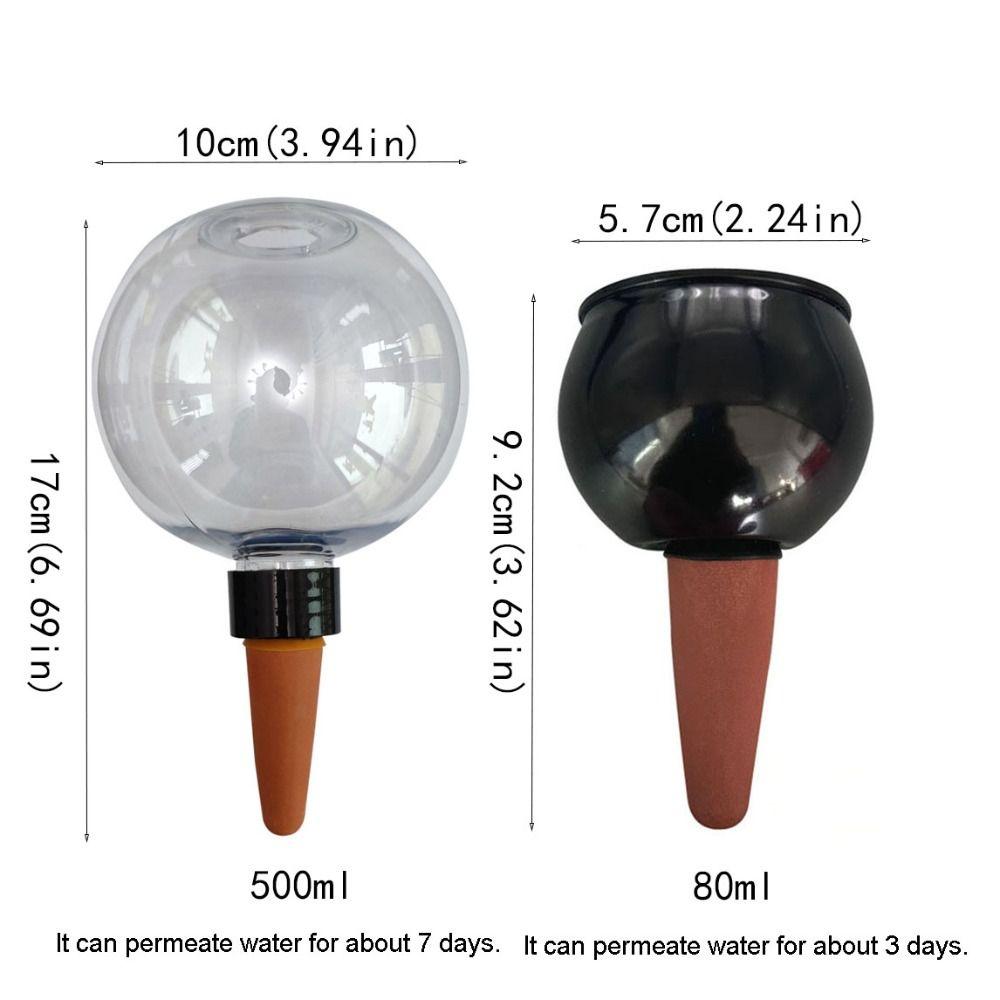 2pcs Tranaparent Self Watering Plant Watering Bulbs Flower Pot Seepage Water Globes  The Lazy
