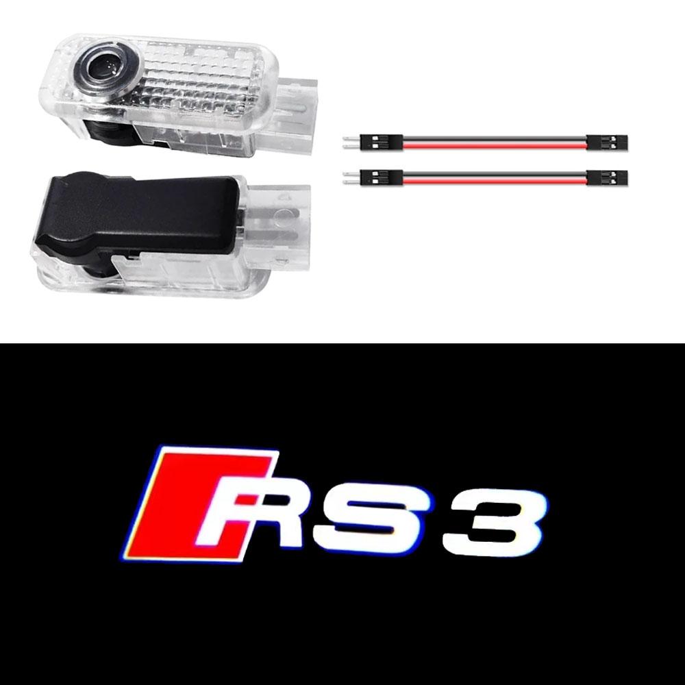 2Pcs Audi Car Door Welcome Light Laser Projector For Audi Sport Quattro RS SLine A3 RS3 Q3 A4 A5 Q5 Q7 A6 A7 A8 S3 S4 S5 S6