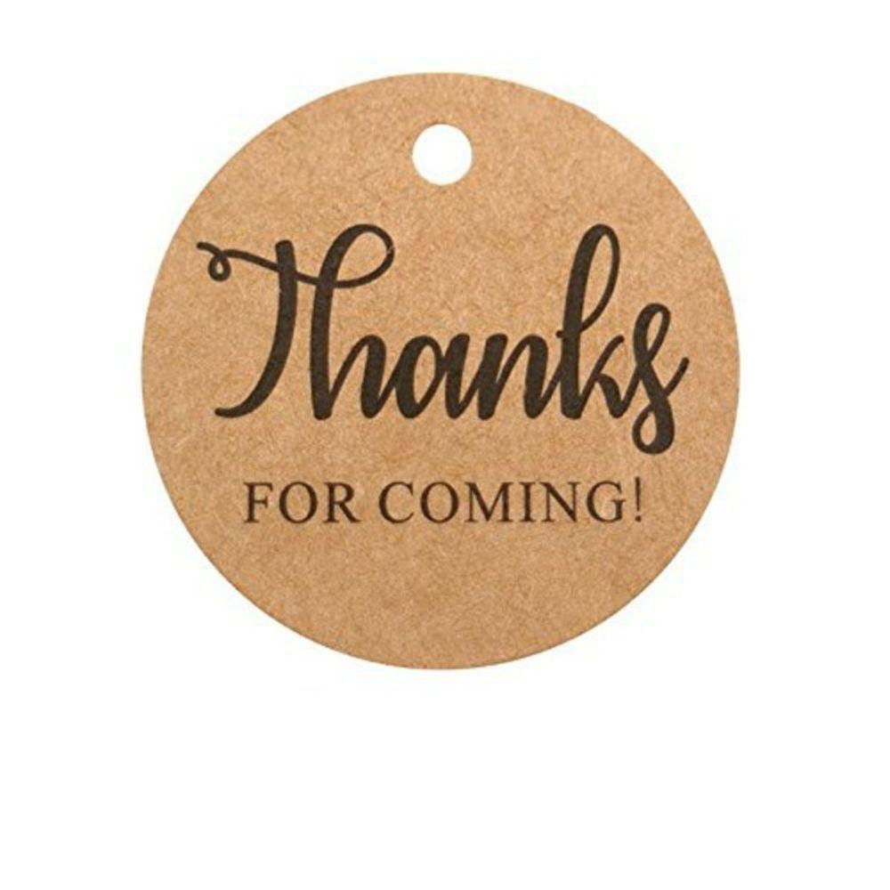100pcs Cards Wedding Party Luggage Handmade Thank you Hanging Label Jute Twine Kraft Gift Tags