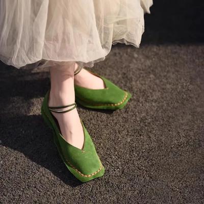 Мода 2025 Новые Нишевые Женские Изысканные Ретро Повседневные Одинарные Туфли На Плоской Подошве Слипоны Мэри Джейн