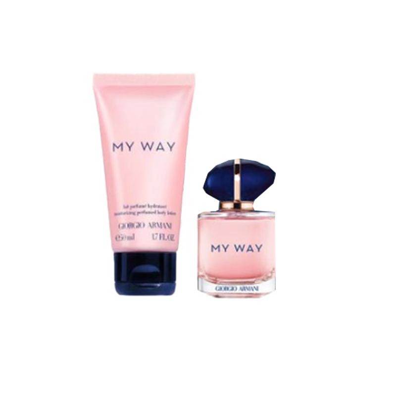 Giorgio Armani Набор из 2 предметов для красоты в дорожном формате: My Way Парфюмерная вода, дорожный формат 7 мл + My Way Увлажняющий парфюмированный лосьон для тела, дорожный формат 50 мл