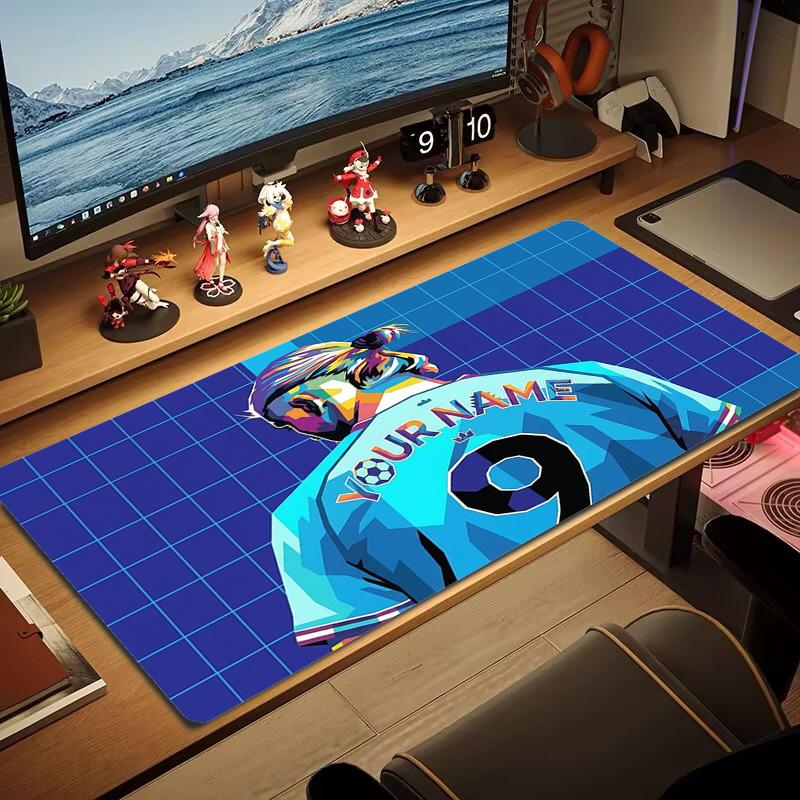 Haaland Custom Name Large Size Mouse Pad Large Gaming Table Cushion Nonslip Laptop Tablet Big Mousepad Xxl Mat Mini Pc Playmat With Lock Edge Custom N
