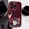Чехол для телефона Винно-красные цветы Для iPhone 17 16 15 14 13 12 11 Pro Max XS XR X 7 8 Plus 16E 17 Air 13 Mini Ударопрочный чехол