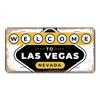 High Definition Metal Tin Sign Las Vegas Casino Vintage License Plate Style Wall Art Decor for Home Bar Garage