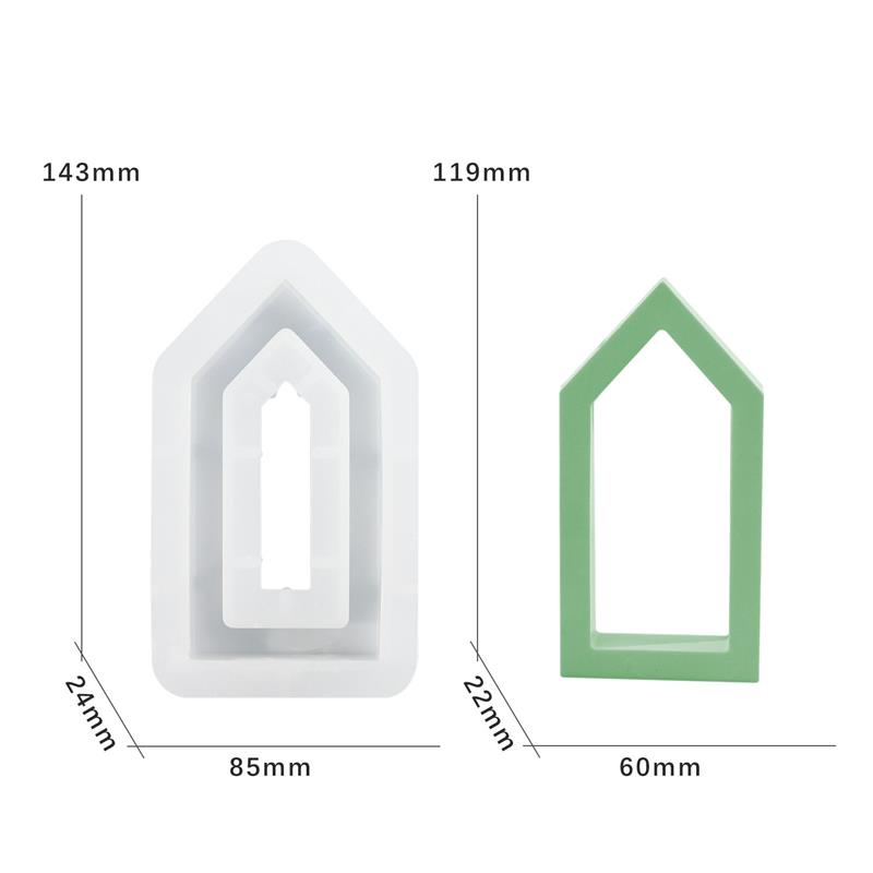 Hollowed Out House Candle Silica Gel Mold Handmade Soap Plaster Ornaments Silica Gel Mold Easter Scented Candle Making Supplies