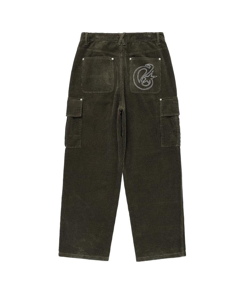 CAVISH Corduroy Washed Cargo Pants Olive(Cv2Efupa10A)