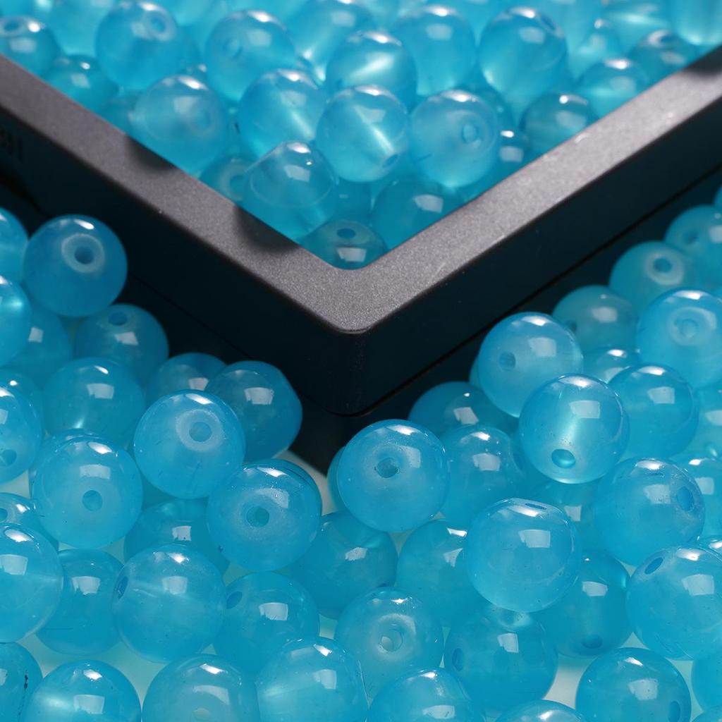 Бусины из имитации нефрита 6 мм, однотонные, для изготовления украшений своими руками