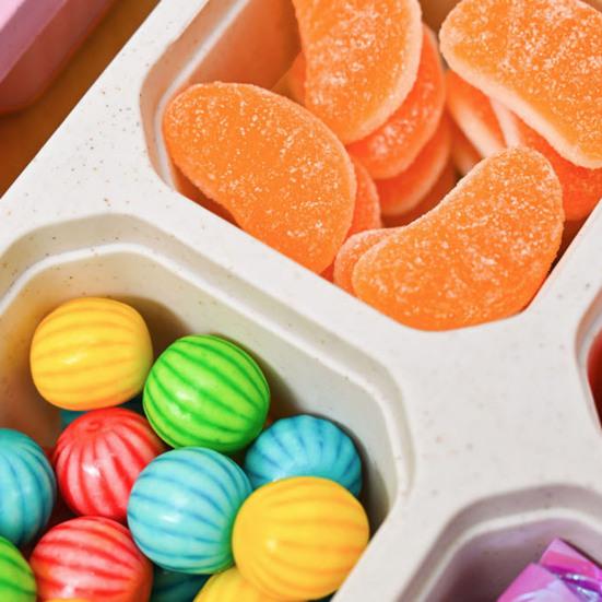 Коробки для закусок с 4 отделениями, многоразовые, легко открывающиеся крышки, контейнеры для закусок